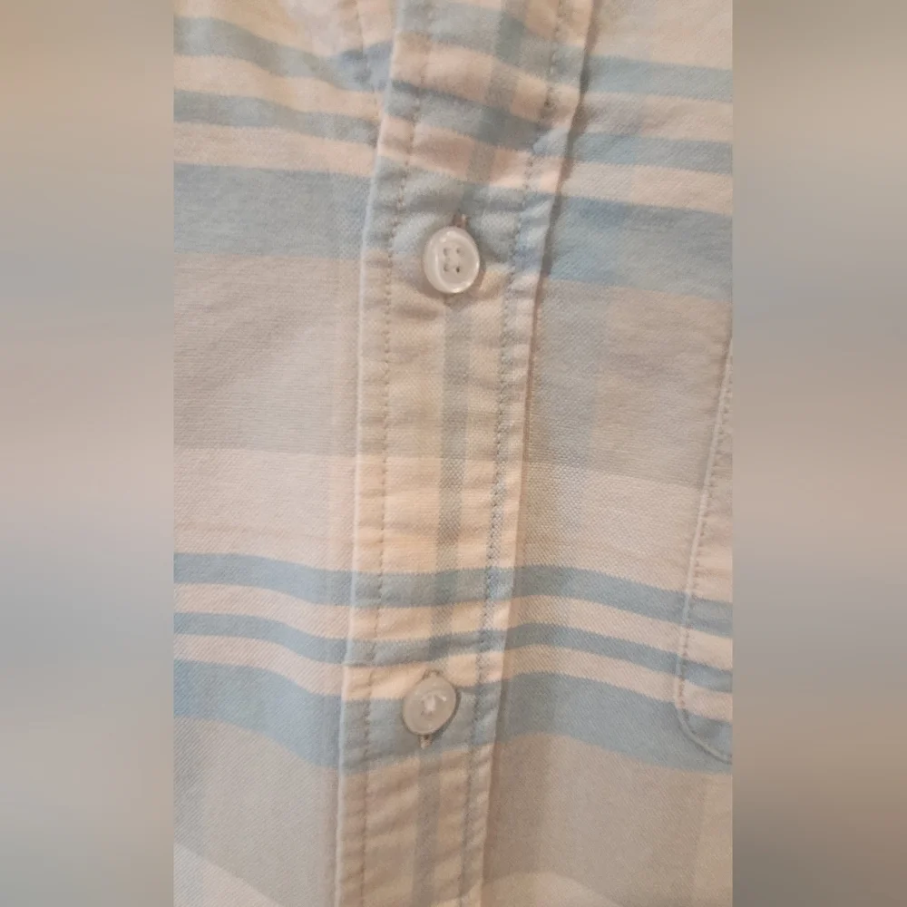 J. Crew Blue and Gray Casual Button Down Shirt